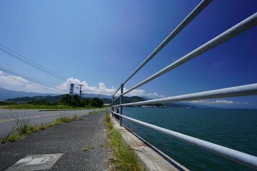 福岡 糸島海沿いのガードレール7 福岡 糸島海沿いのガードレール7 海,海辺,ガードレールの写真素材