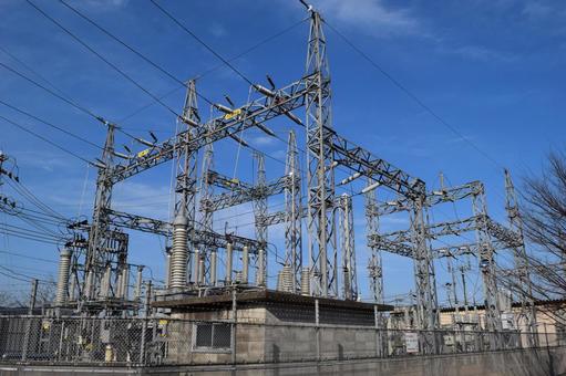 屋外変電設備 屋外変電設備 屋外変電設備,屋外変電所,変電設備の写真素材