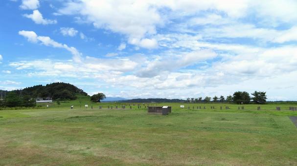 柳之御所遺跡　平泉館跡　柳之御所史跡公園 柳之御所,奥州藤原氏,奥州平泉の写真素材