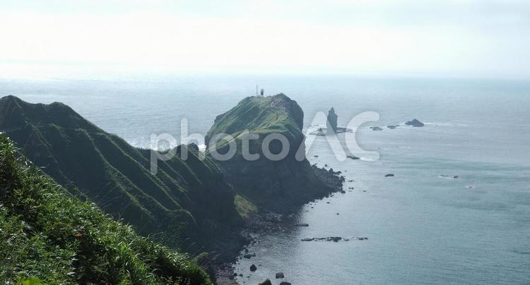 北海道　積丹半島　神威岬 風景,海,海岸の写真素材
