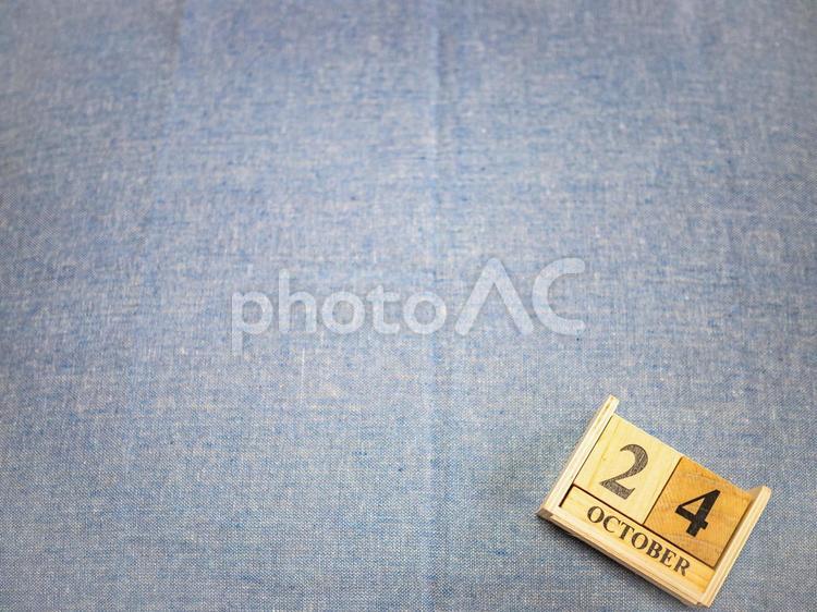 素材（日付10月24日） 水色,10月24日,日付の写真素材