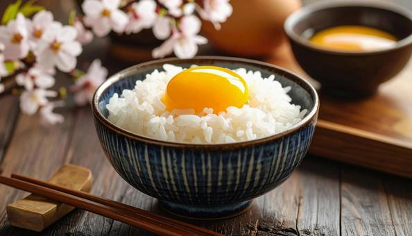たまごかけごはん 朝食 和食 たまごかけごはん 朝食 和食の写真