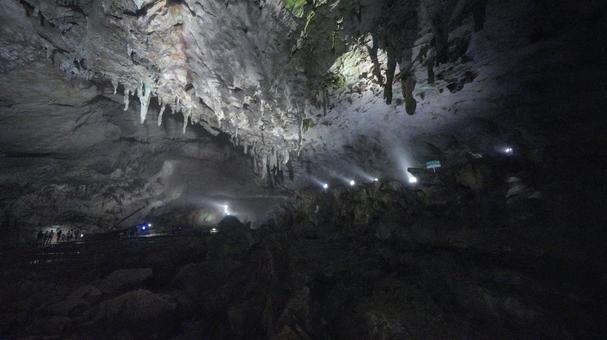 洞窟の氷柱 洞窟の氷柱の写真