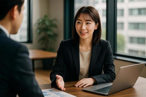信頼感ある商談シーン 信頼感ある商談シーンの写真