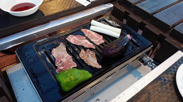 バーベキュー バーベキュー バーベキュー,焼肉,bbqの写真素材