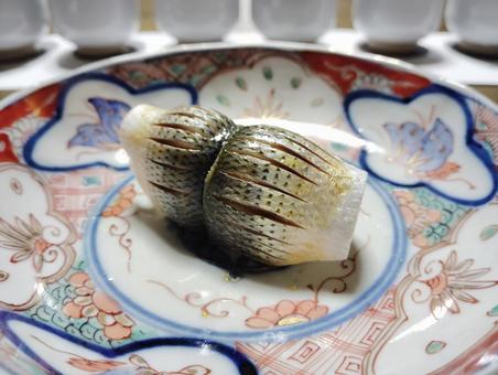 小肌の握り 小肌,握り,寿司屋の写真素材