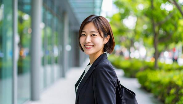 働く女性 働く女性の写真