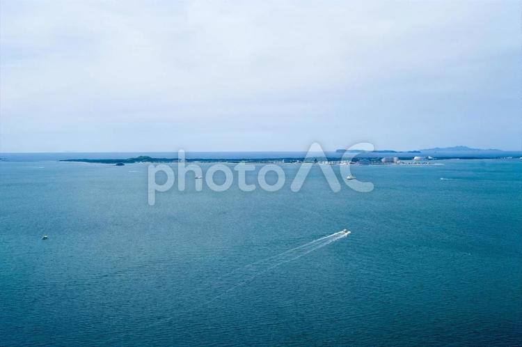 福岡の海 海,湾,福岡の写真素材