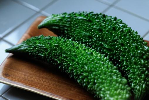 ゴーヤ ゴーヤ ゴーヤ,野菜,実の写真素材