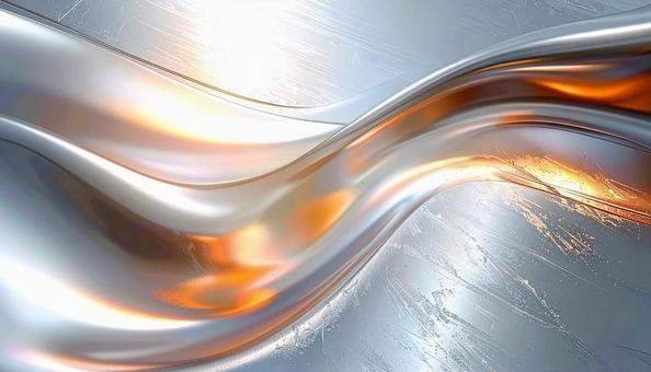 メタリックな流体金属 背景 シルバー メタリックな流体金属 背景 シルバーの写真