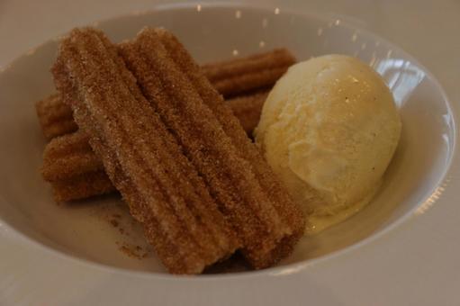 Churros and ice cream, JPG