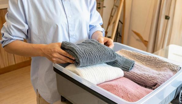 衣替えイメージ 服の整頓 衣替えイメージ 服の整頓の写真