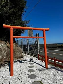 安乎岩戸信龍神社 淡路島,兵庫県,家族旅行の写真素材