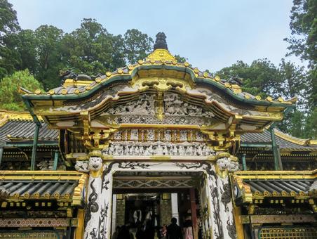 日光東照宮_唐門 日光東照宮,五重塔,徳川家康の写真素材
