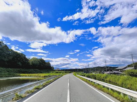透き通った夏の空、兵庫県小野市 夏,空,青空の写真素材