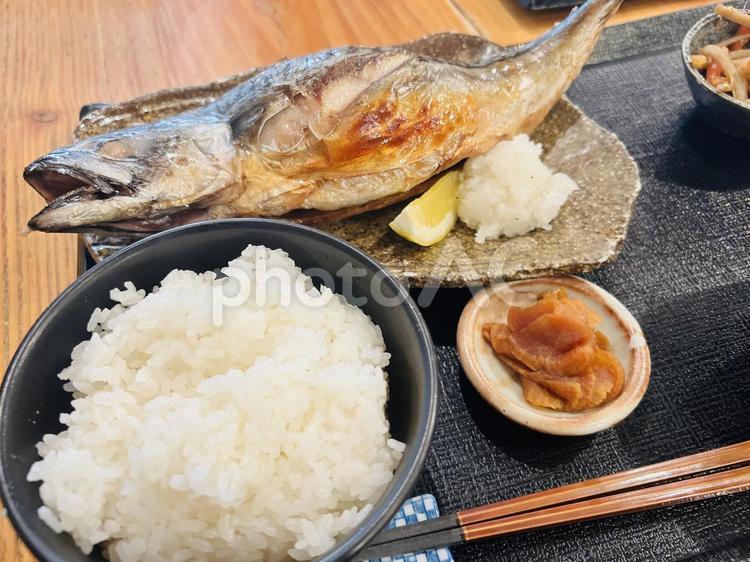 焼きサバ定食 焼きサバ,定食,鯖の写真素材