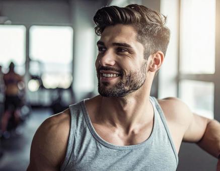 筋トレ男性の写真