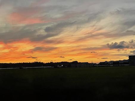 夕焼け  夕焼け の写真