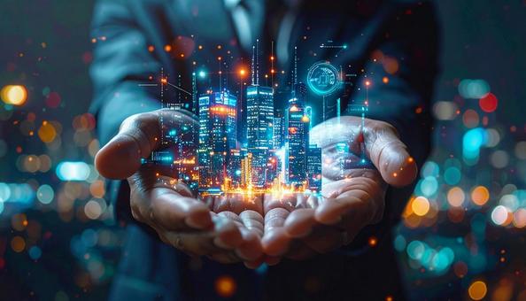 手のひらの上の生成AIとアイコンの写真