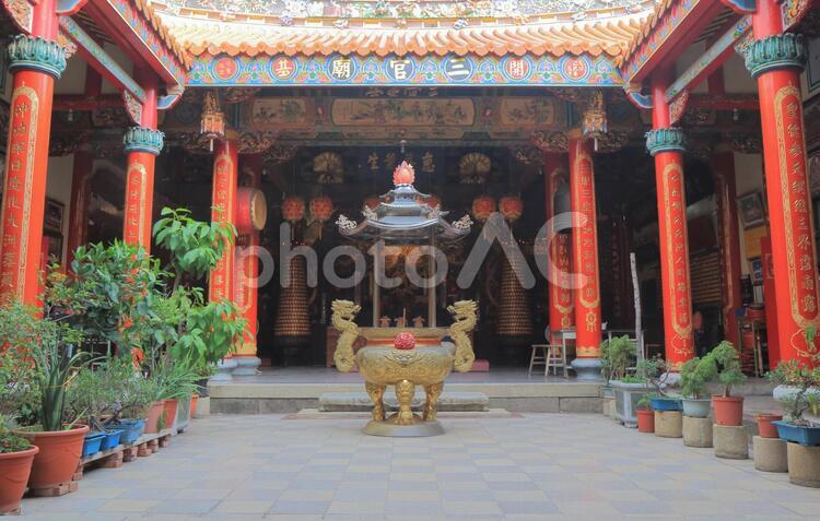 台湾　台南市の三官大帝廟 海外,外国,アジアの写真素材