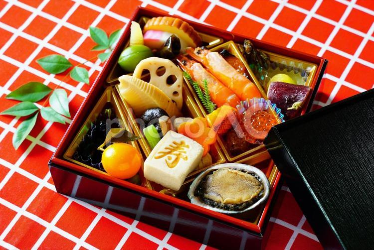 おせち料理（一段重） 1人用おせち,おせち料理,正月の写真素材