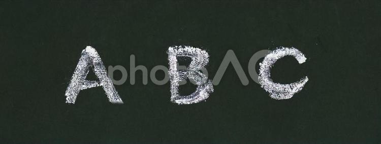 ABC　アルファベット　黒板 abc,アルファベット,黒板の写真素材