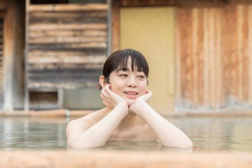 温泉イメージ 温泉イメージ 女性,温泉,人物の写真素材