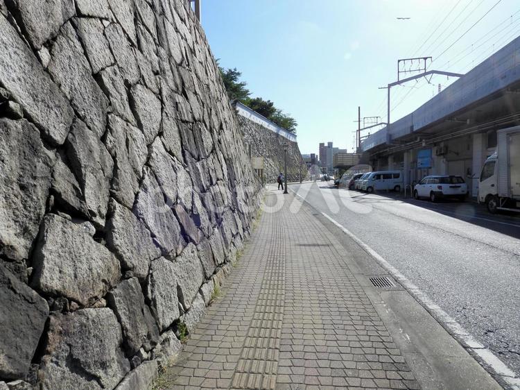 福山城　石垣 福山城,広島県,日本100名城の写真素材