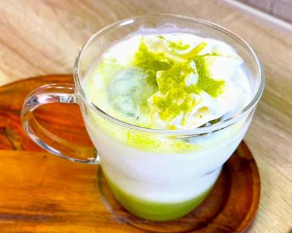 抹茶ラテ 抹茶ラテ 抹茶ラテ,抹茶,ラテの写真素材