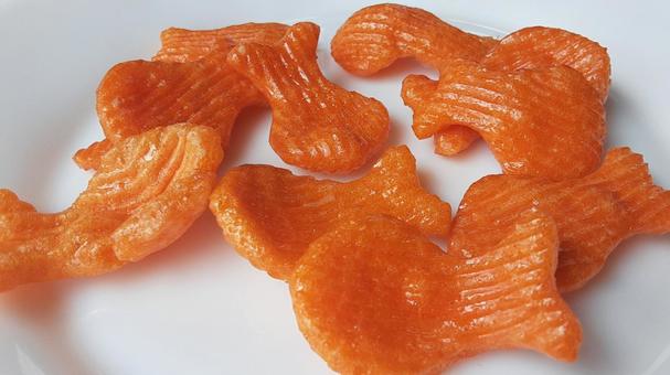 魚型あられ・3 魚型あられ・3 お菓子,あられ,食べ物の写真素材