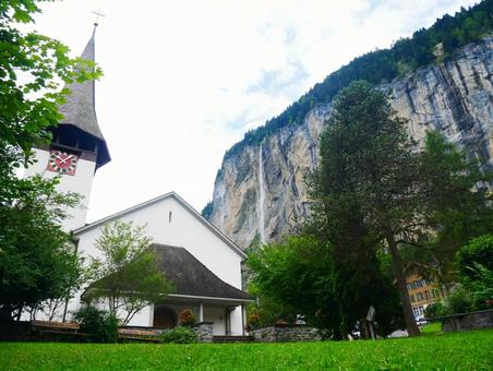 グリンデルワルドの象徴的なスポット スイス,ヨーロッパ,欧州の写真素材