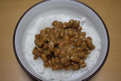 納豆ご飯 納豆ご飯 納豆,ご飯,米の写真素材