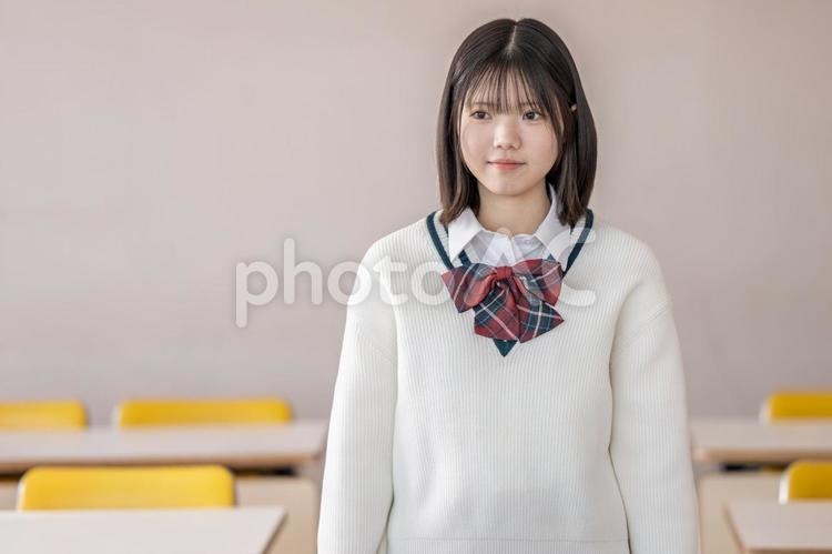 笑顔の女子生徒 女子学生,高校生,中学生の写真素材