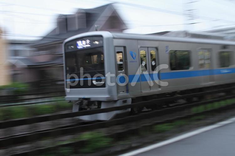 小田急流し撮り 小田急,小田急線,電車の写真素材