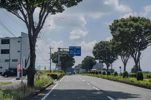 熊本県ドライブ ドライブ,車窓,町並みの写真素材