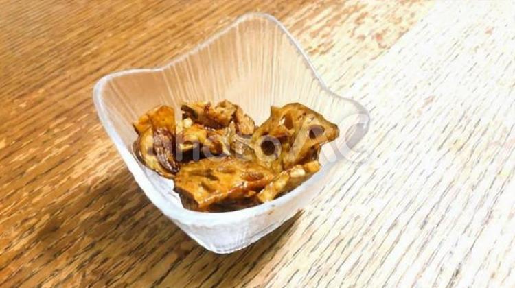 蓮根の甘辛揚げ 蓮根の甘辛揚げ,蓮根,お惣菜の写真素材
