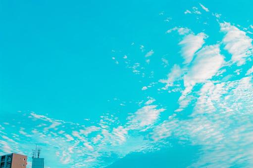 お空 お空 空,青空,アニメの写真素材