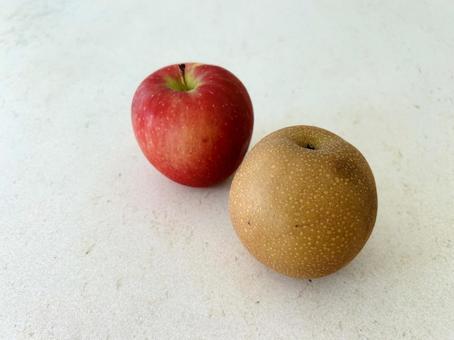 リンゴとナシ リンゴとナシ リンゴ,ナシ,りんごの写真素材