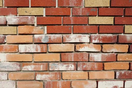 汚れたレンガ壁のテクスチャ レンガ,煉瓦,汚れの写真素材