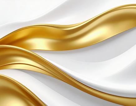 ホワイト×ゴールドウエーブ背景03 ホワイト×ゴールドウエーブ背景03の写真