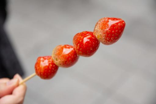 イチゴ飴 いちご飴,イチゴ飴,スイーツの写真素材