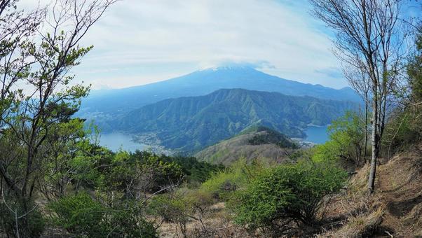 十二ヶ岳 富士山,アウトドア,登山の写真素材