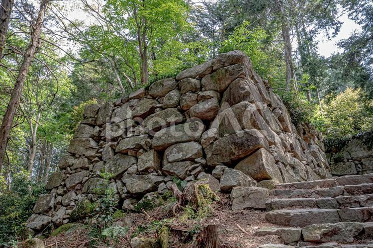 安土城　石垣 安土城,日本100名城,石垣の写真素材