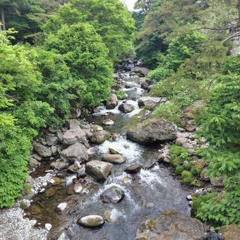 渓流 渓流 登山,山,渓流の写真素材