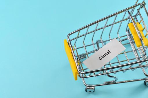 買い物をキャンセルするイメージ 買い物をキャンセルするイメージの写真