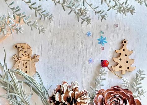 クリスマス　冬イメージ背景　北欧風 クリスマス,12月,スノーマンの写真素材