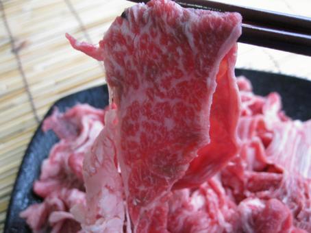牛肉 しゃぶしゃぶ すき焼き用 生肉,牛肉,すきやきの写真素材
