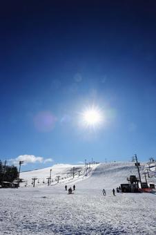 霧ヶ峰スキー場 山,風景,冬の写真素材