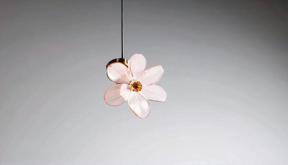 花のペンダントライト 花のペンダントライトの写真