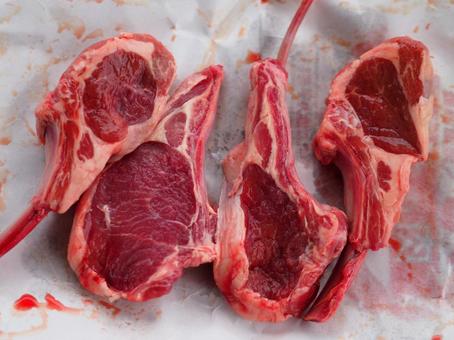 Photo, lammkotelett, lammfleisch, gegrilltes fleisch, 